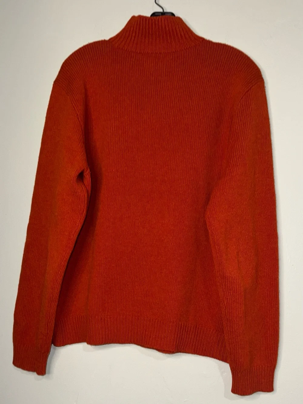 Polo by Ralph Lauren Orange Half-Zip Wool Sweater